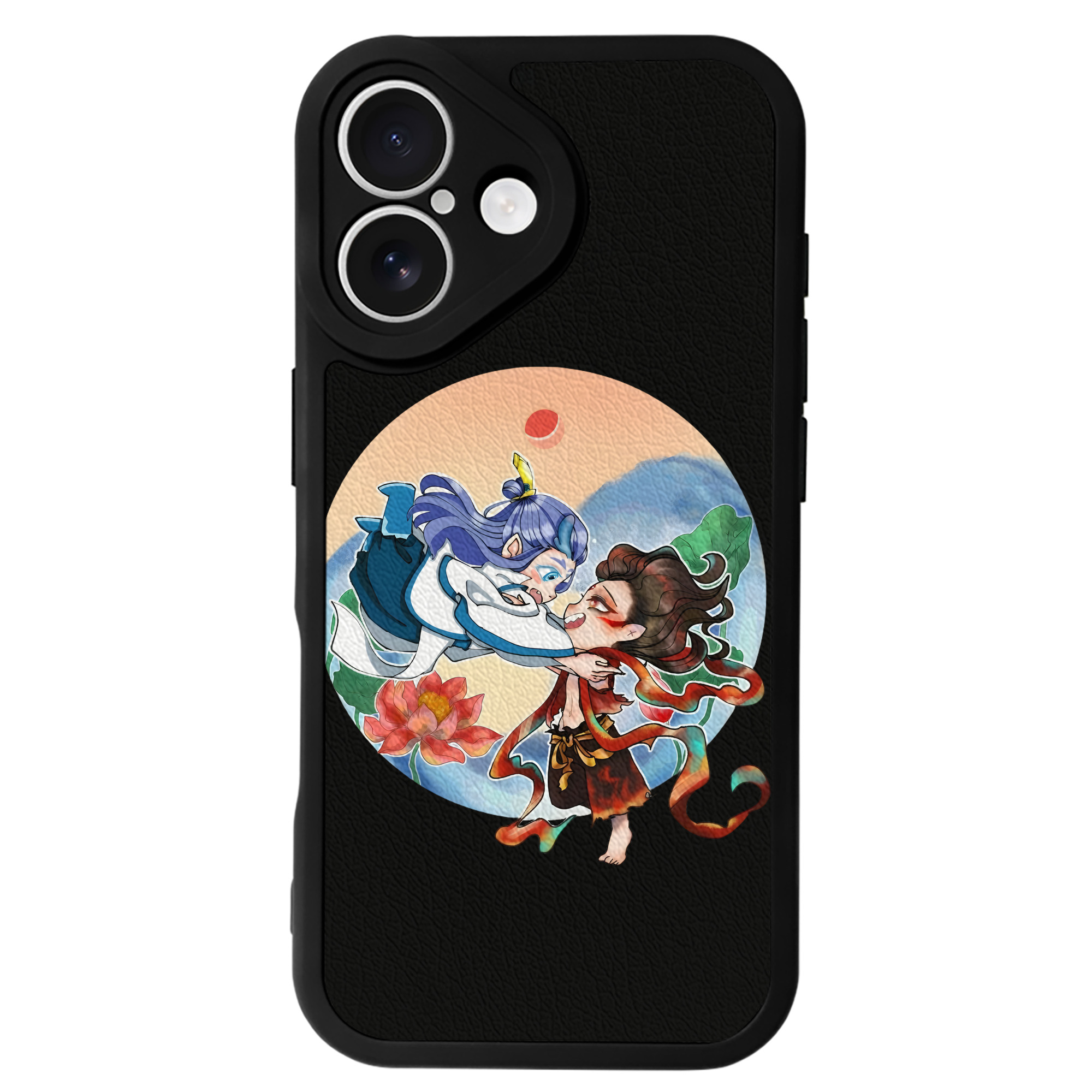 （画像用） Ne Zha 2 ナタ 魔童の大暴れ 【iPhone 16シリーズ対応】シリコンスマホケース（レザー調） 材質：シリコン